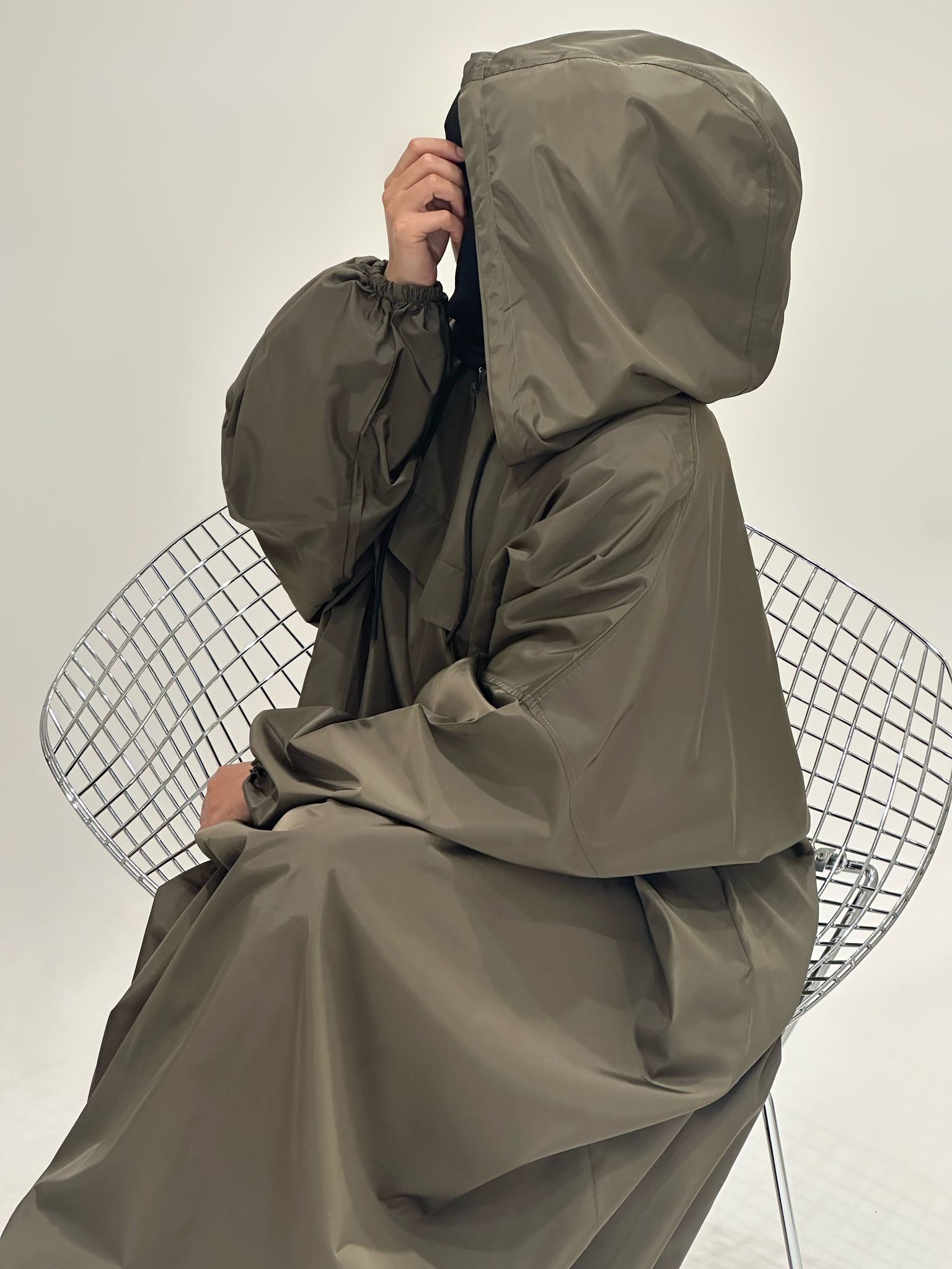 abaya automne-hiver imperméable kaki