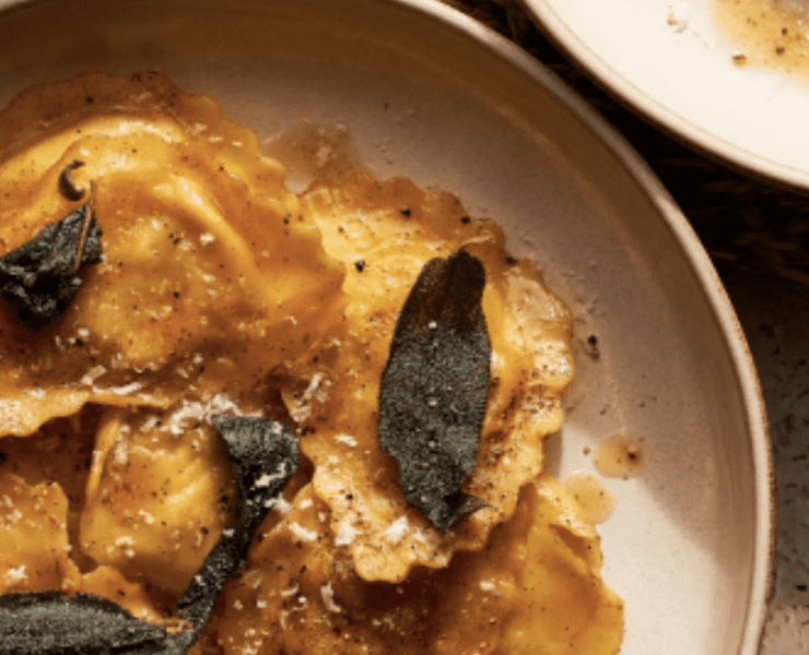 raviolis champignons noix épinards