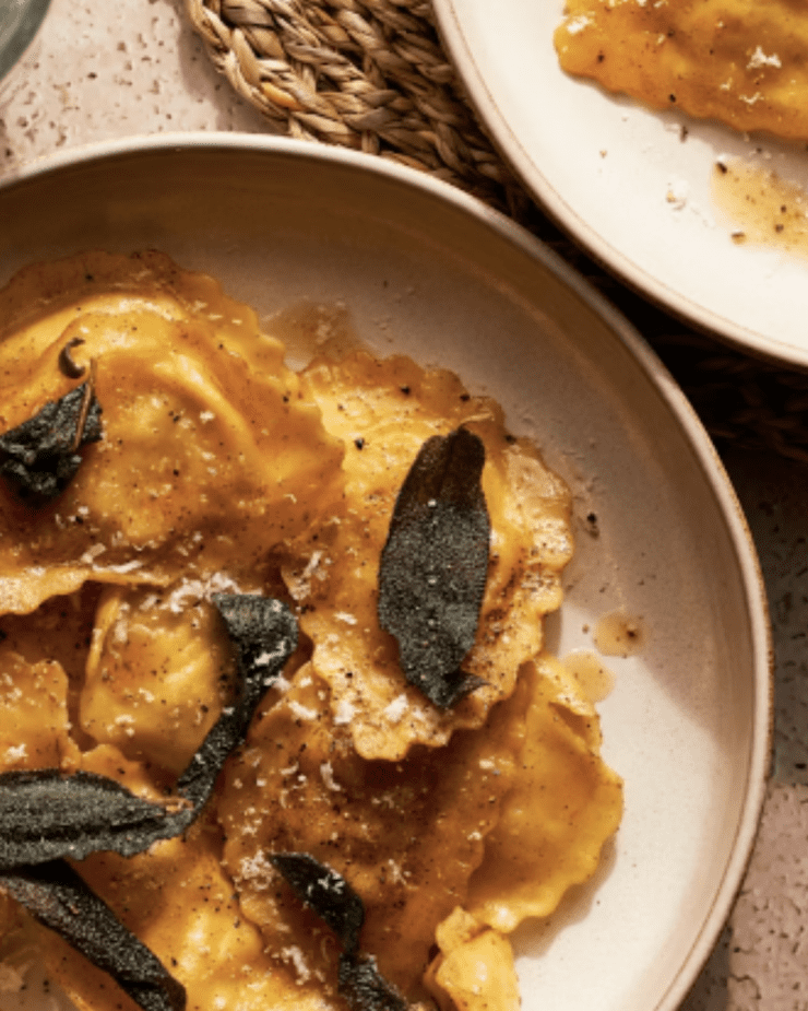 raviolis champignons noix épinards