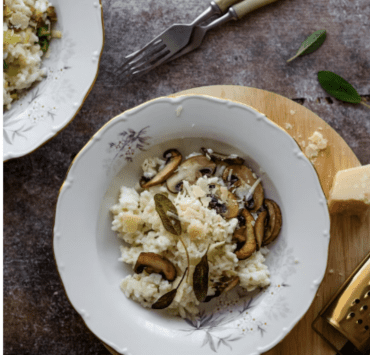 Risotto crémeux aux champignons de saison