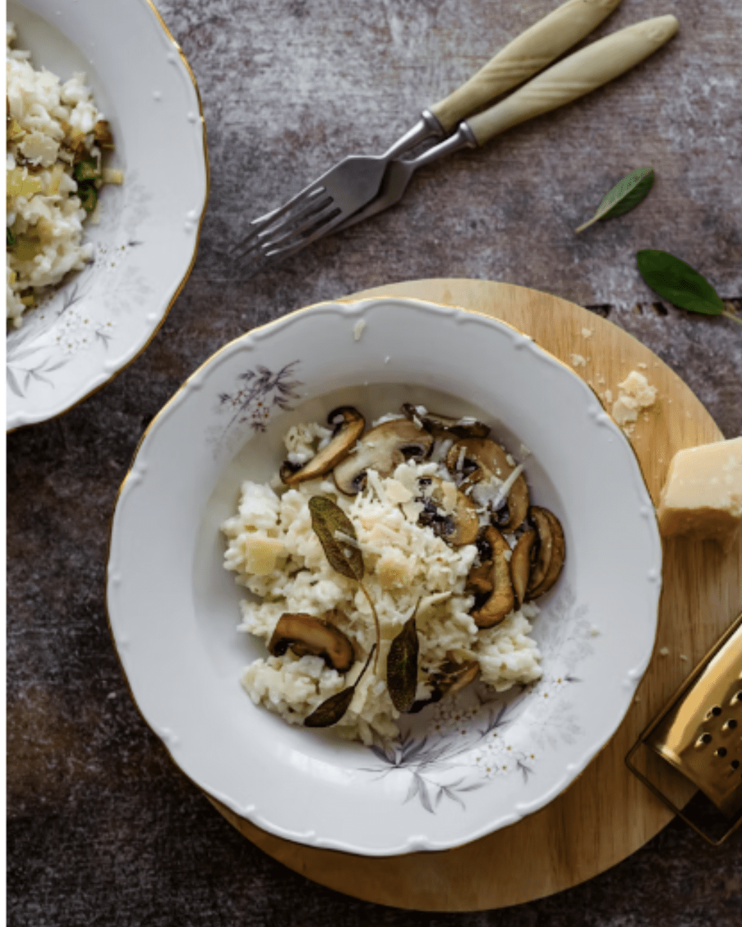 Risotto crémeux aux champignons de saison
