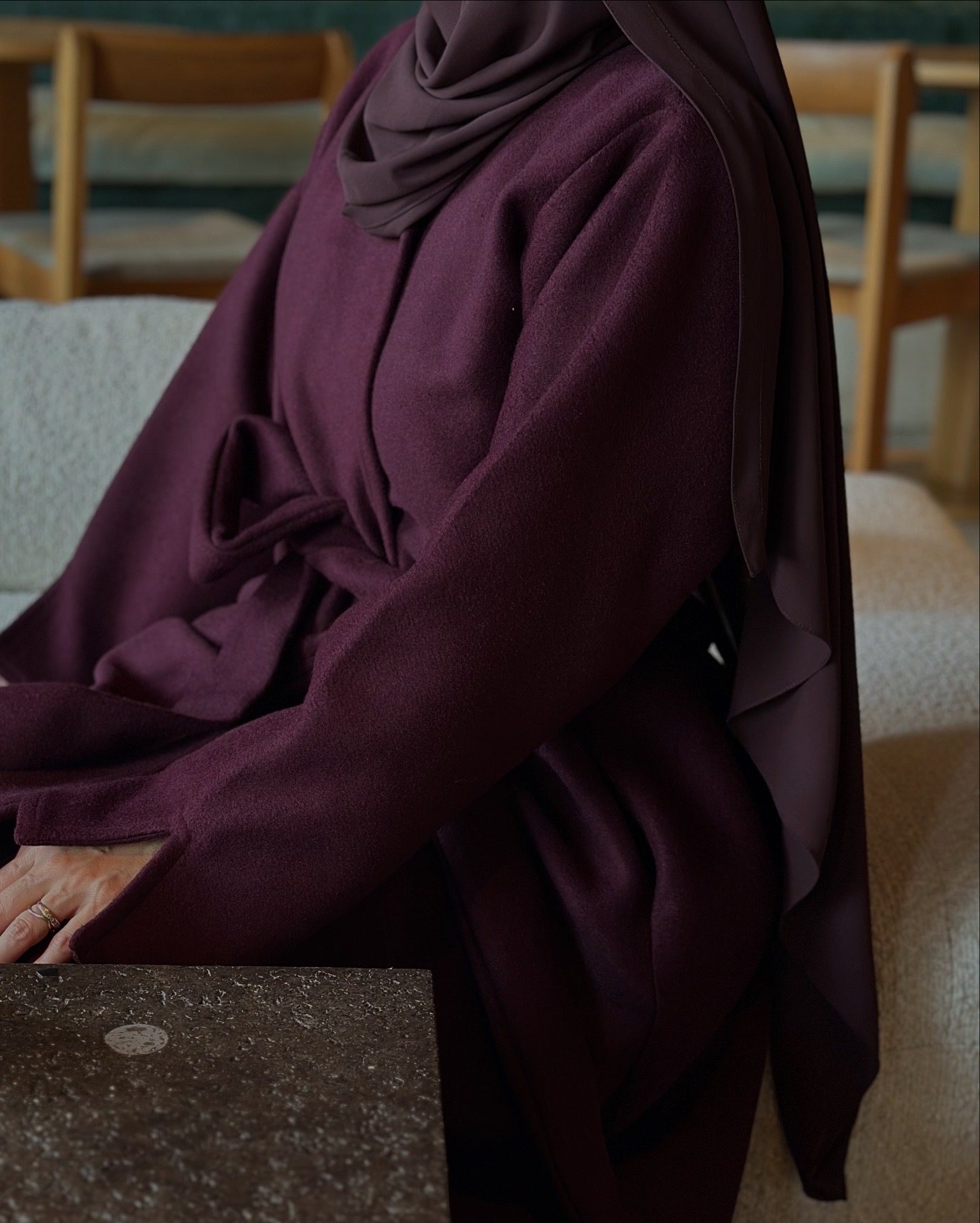 modest fashion intemporelle kimono coat Saray