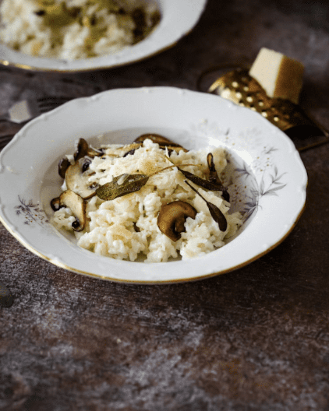Risotto crémeux aux champignons de saison